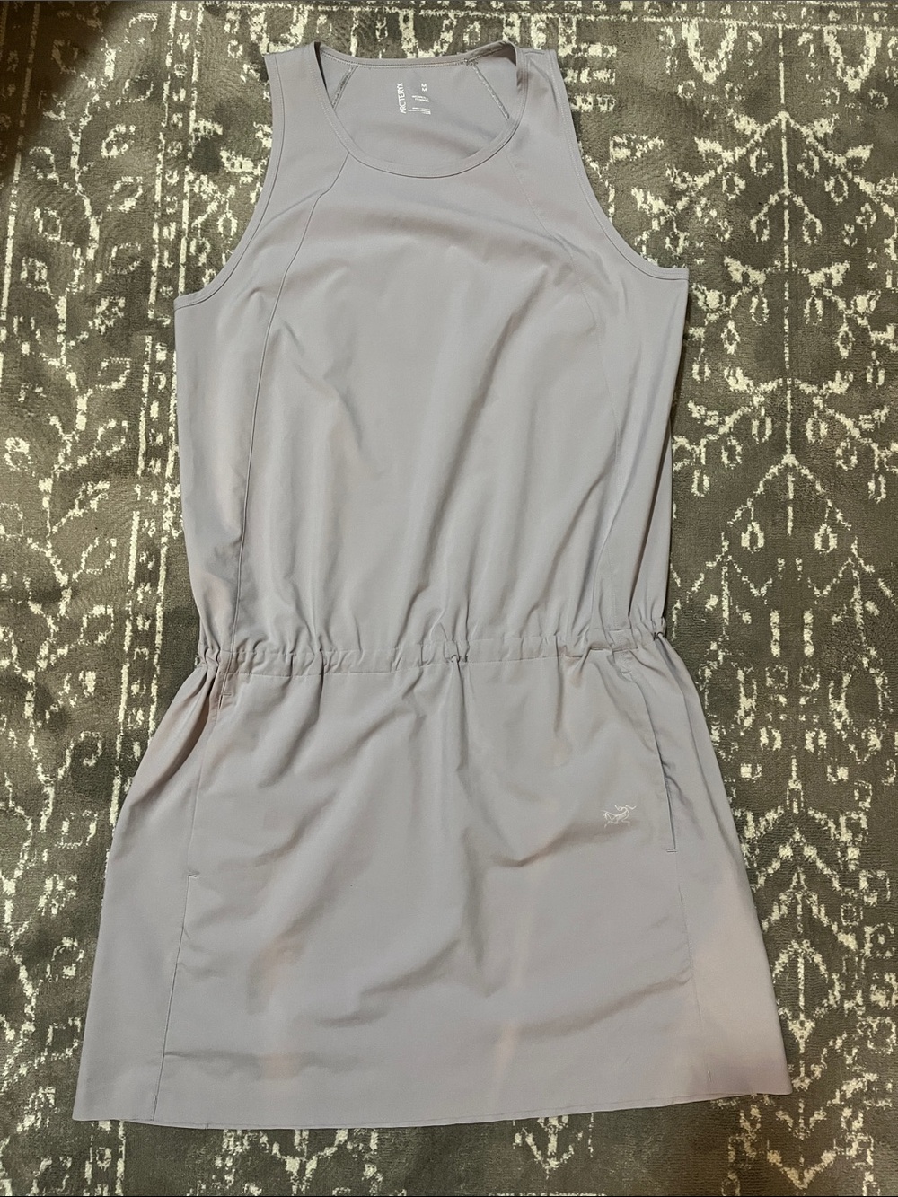 Light Grey Arc’Teryx Contenta  Sleeveless Drawstring Waist Dress